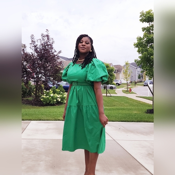 𝅺City chic Vienna Dress - vivid green - Picture 4 of 11